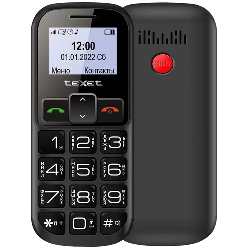 Телефон teXet TM-B322, 2 SIM, черный