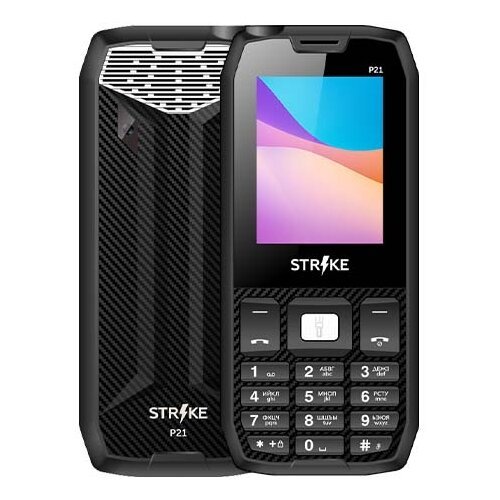 Телефон Strike P21, 2 SIM, черный/белый