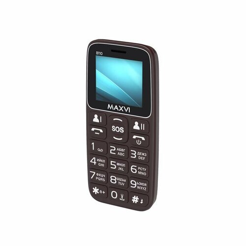 Телефон MAXVI B110, 2 SIM, коричневый