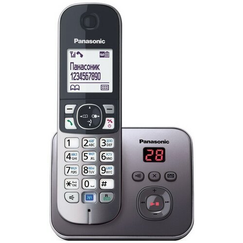 Радио телефон Panasonic KX-TG 6821 RUM (АОН, а/о, спикерфон, резервное питание) - 1 шт.
