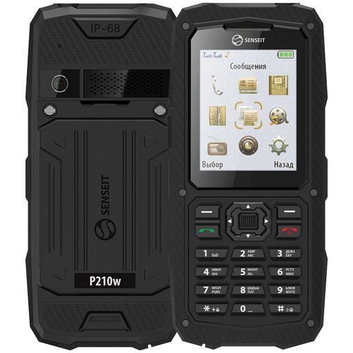 Телефон SENSEIT P210w, SIM+micro SIM, черный