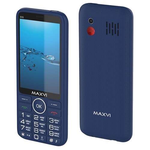 Телефон MAXVI B35, 2 SIM, синий