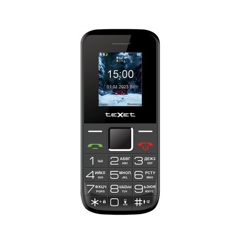 Телефон teXet TM-206, 2 SIM, черный