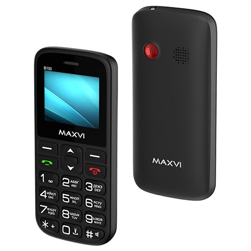 Телефон MAXVI B100, 2 SIM, черный