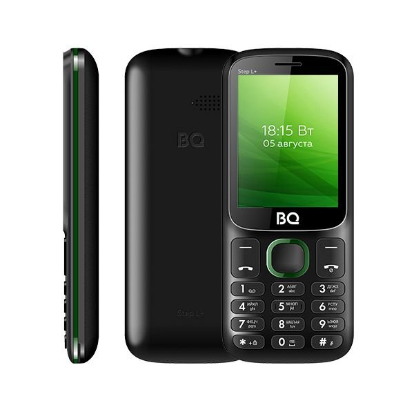 Телефон BQ 2440 Step L+ Black/Green