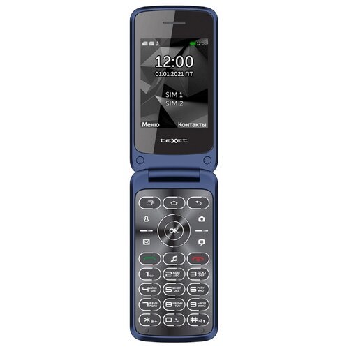 Телефон teXet TM-408, 2 SIM, синий