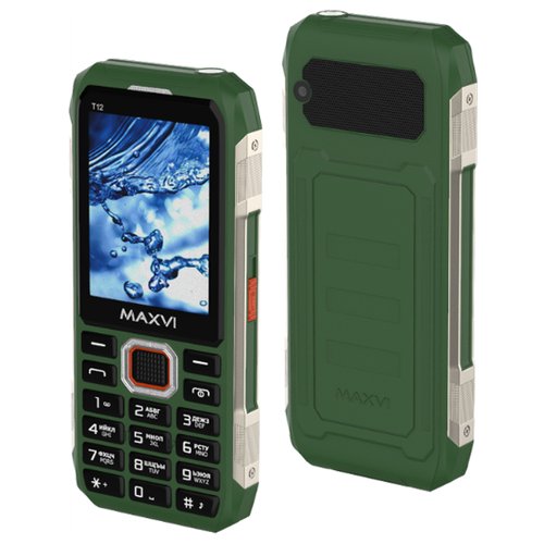 Телефон MAXVI T12, 2 SIM, зелeный