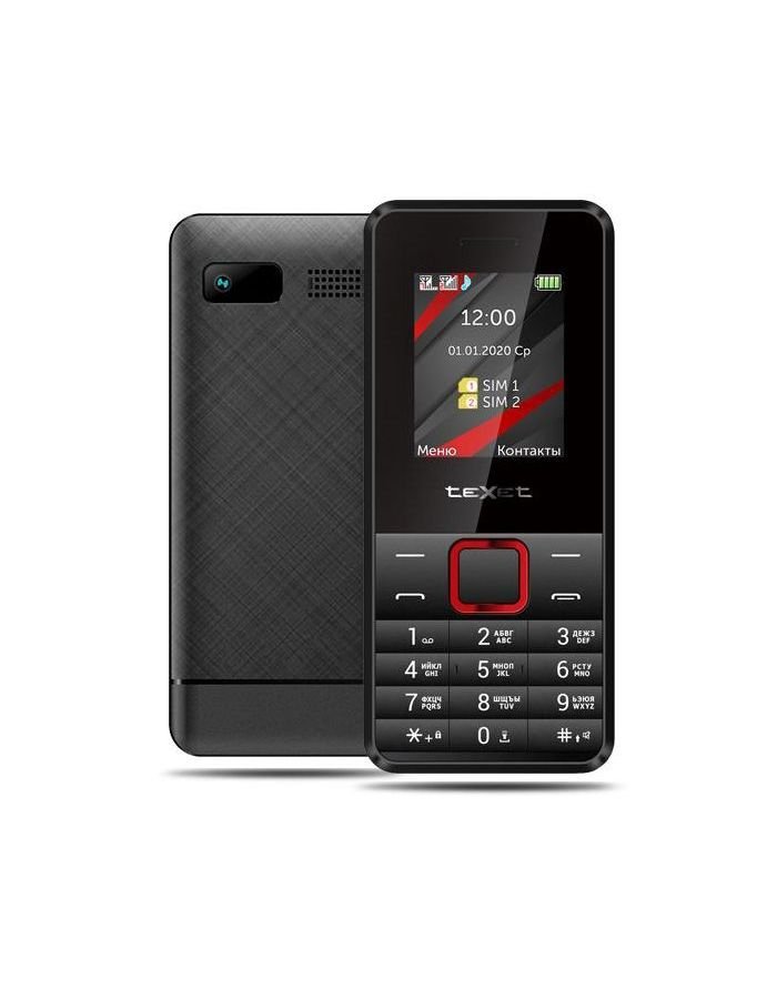 Мобильный телефон teXet TM-207 черный/красный