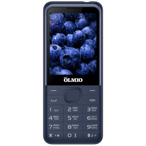 Кнопочный мобильный телефон E29 с большим экраном и мощным аккумулятором / FM, Bluetooth / телефон с большими кнопками / синий / Olmio