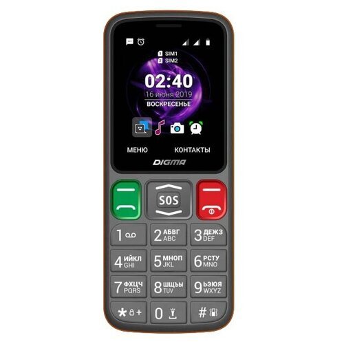 Мобильный телефон Digma Linx S240 GREY ORANGE