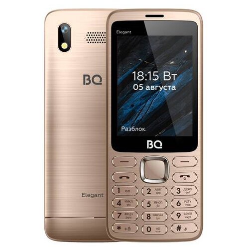 Телефон BQ 2823 ELEGANT, 2 micro SIM, золотой