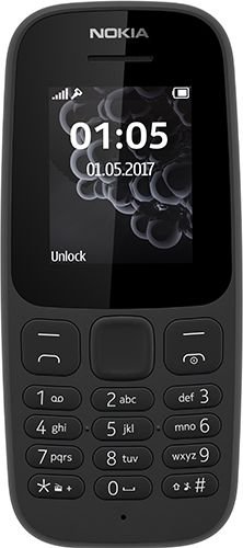 Телефон Nokia 105 SS Black без ЗУ (TA-1203)