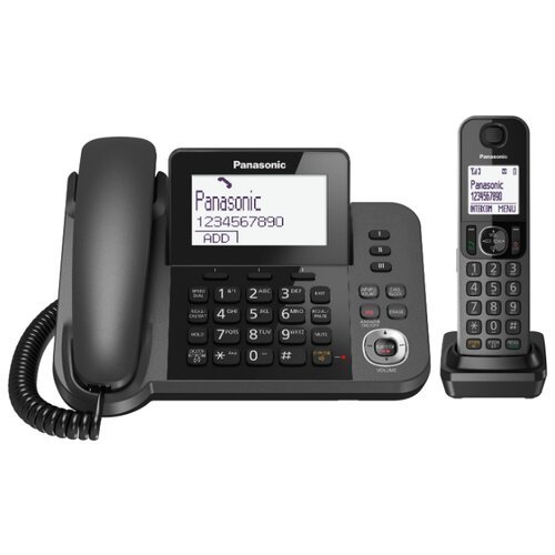 Телефон DECT Panasonic KX-TGF320RUM АОН, Стационар 3,4' + Трубка, Caller ID 50, Эко-режим, Память 100, Black-List, Автоответчик