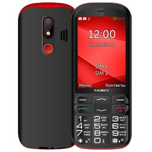 Мобильный телефон teXet TM-B409, черный/красный