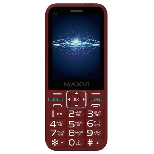 Телефон Maxvi P3 Wine Red