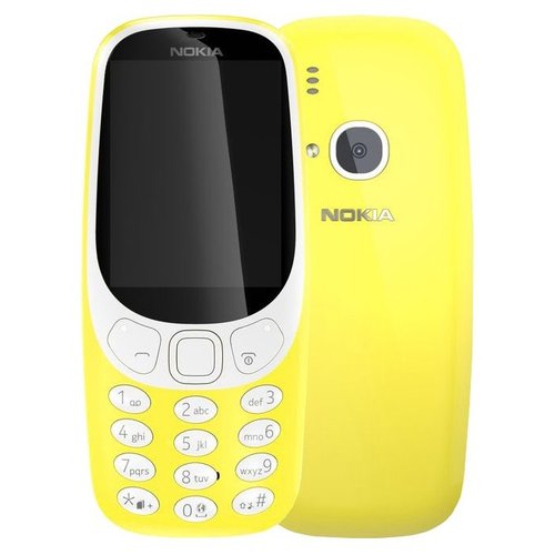 Телефон Nokia 3310 Dual Sim (2017), SIM+micro SIM, желтый