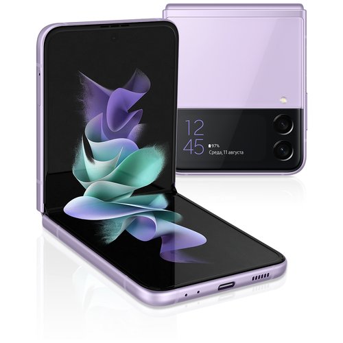 Смартфон Samsung Galaxy Z Flip 3 8/128 ГБ RU, nano SIM+eSIM, лавандовый