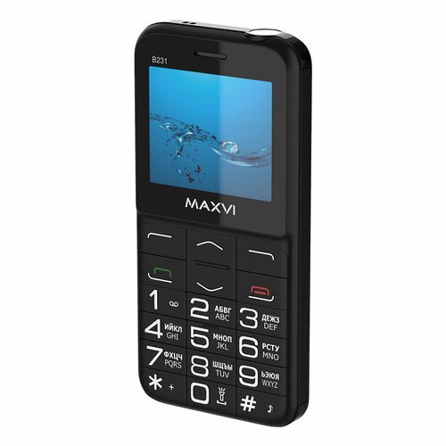 Телефон MAXVI B231, 2 SIM, черный