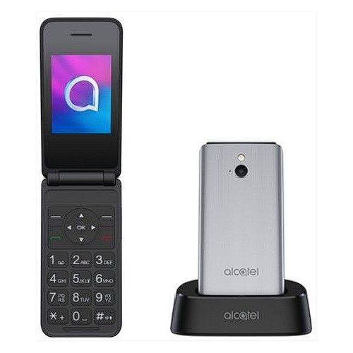Мобильный телефон Alcatel 3082X 64Mb серебристый металлик раскладной 4G 1Sim 2.4' 240x320 0.3Mpix GSM900/1800 FM microSD max32Gb