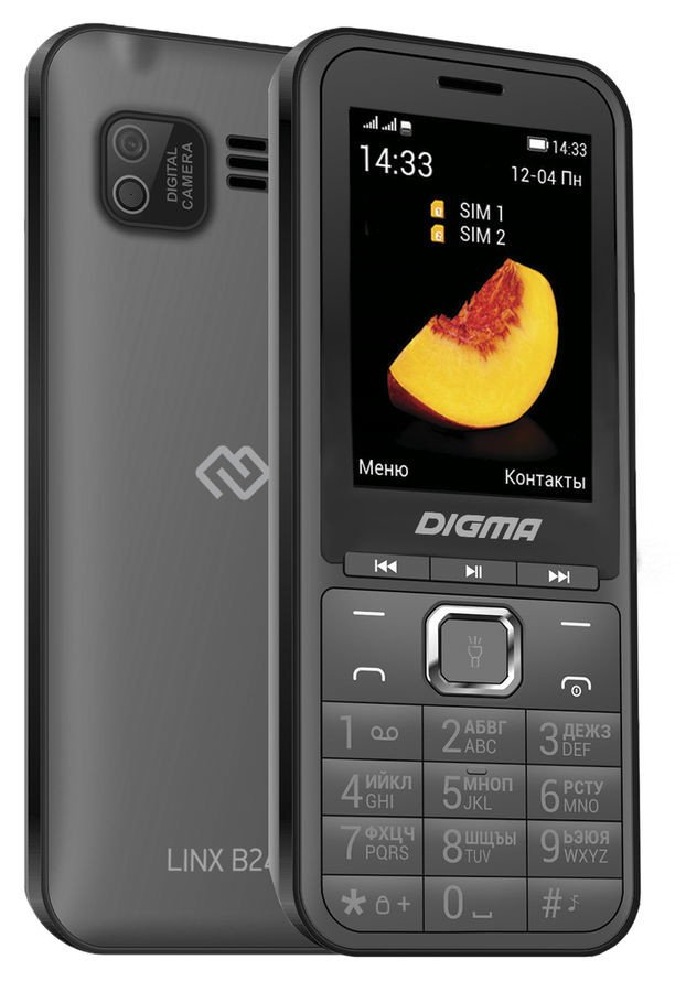 Телефон Digma LINX B241 32Mb серый