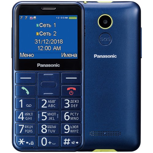 Телефон Panasonic KX-TU150, 2 SIM, синий