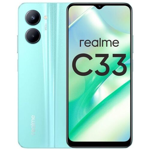 Смартфон REALME RMX3624 (С33) 4 + 128 ГБ цвет: голубой (AQUA BLUE)