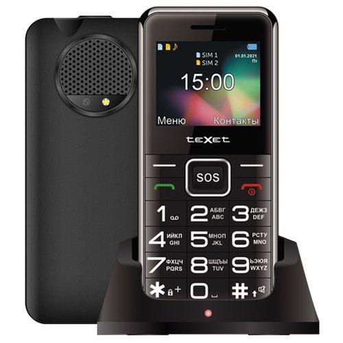 Телефон teXet TM-B319, 2 SIM, черный