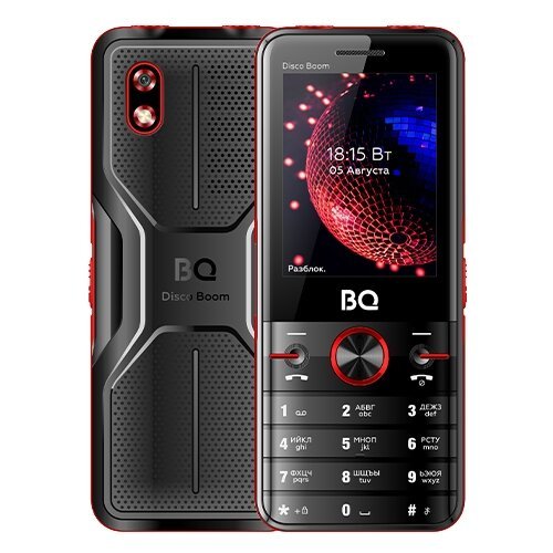 Телефон BQ 2842 Disco Boom, 2 SIM, черный/красный