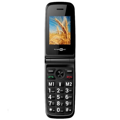 Телефон FinePower SR243, 2 SIM, черный