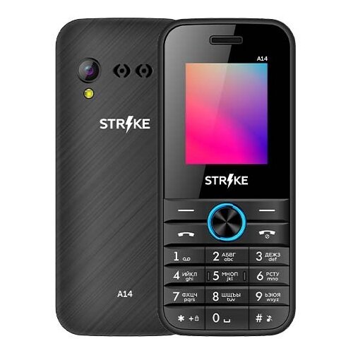 Телефон Strike A14, 2 SIM, черный/синий