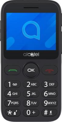 Мобильный телефон Alcatel 2020X серебристый моноблок 1Sim 2.4 240x320 Nucleus 0.3Mpix GSM900/1800 GSM1900 FM microSD max32Gb