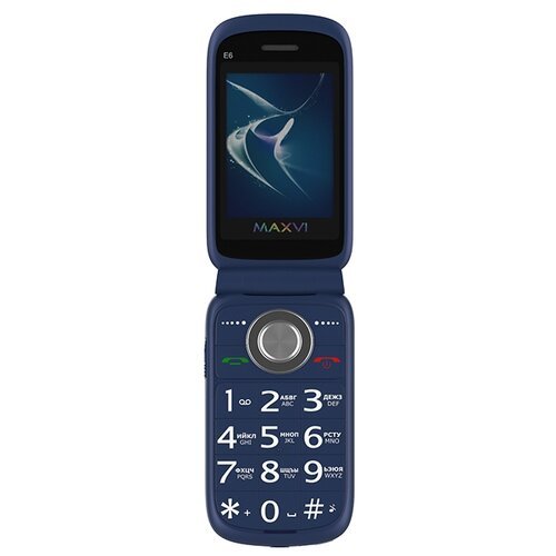 Телефон MAXVI E6, 2 SIM, синий