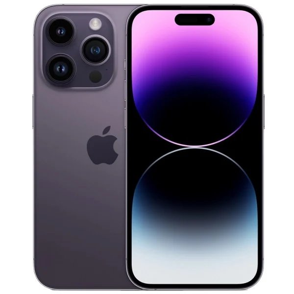 Мобильный телефон Apple iPhone 14 Pro 128GB Dual: nano SIM + eSim deep purple (темно-фиолетовый) новый, не актив, без комплекта