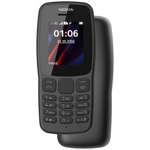 Nokia 106 (2018), 2 SIM, черный