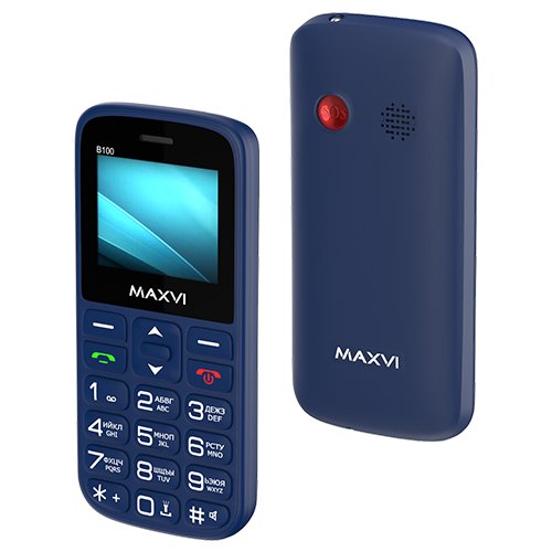 Телефон MAXVI B100, 2 SIM, синий