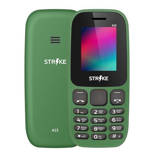 Телефон Strike A13, 2 SIM, зеленый